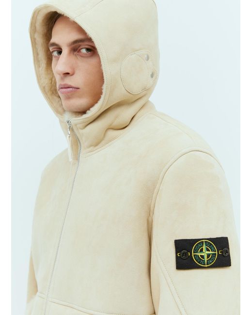 Stone Island Natural Real Leather Blouson Jacket for men