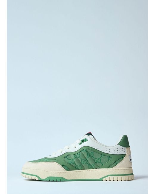 Gucci Green Re-Web Gg Canvas & Leather Sneaker for men