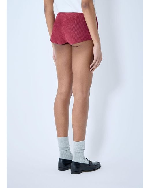 Gucci Blue Suede Mini Shorts