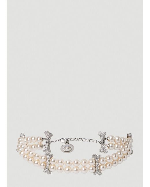 Vivienne Westwood Natural Faustine Pearl Choker Necklace