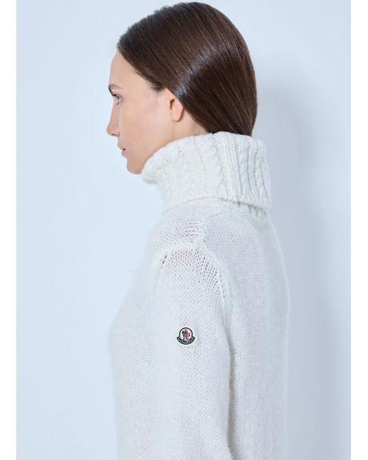 Moncler Blue Turtleneck Knit Dress