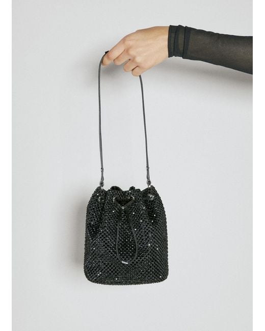 Prada Gray Crystal Embellished Satin Mini Bag
