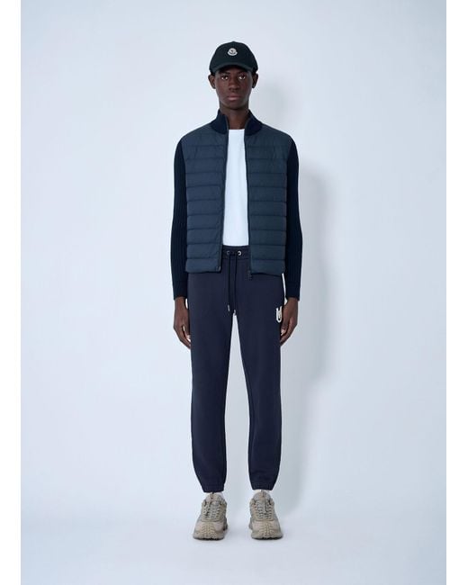 Moncler Blue Logo Motif Cardigan for men