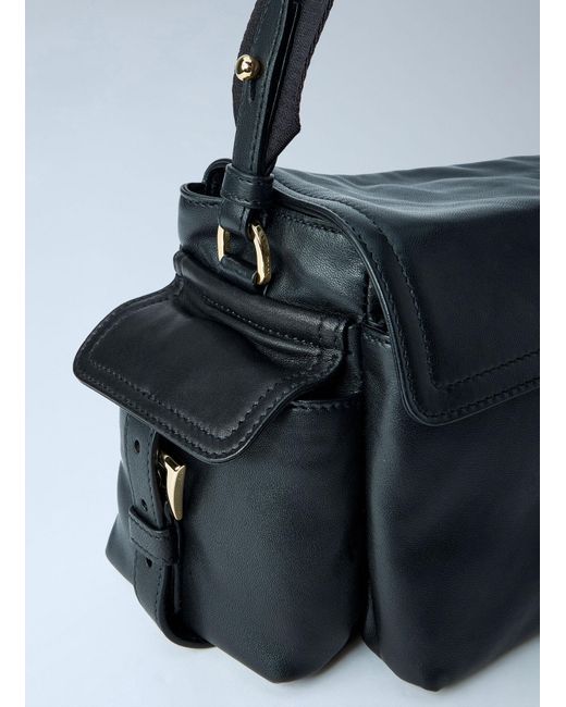 Prada Blue Explore Medium Shoulder Bag With Flap