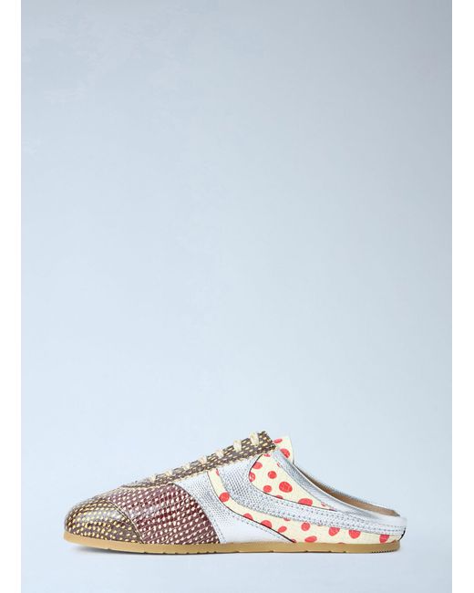 Dries Van Noten White Textured Slip-On Sneakers