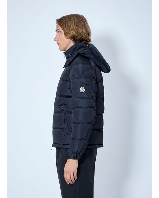 Moncler Blue Maya Matte Short Down Jacket for men