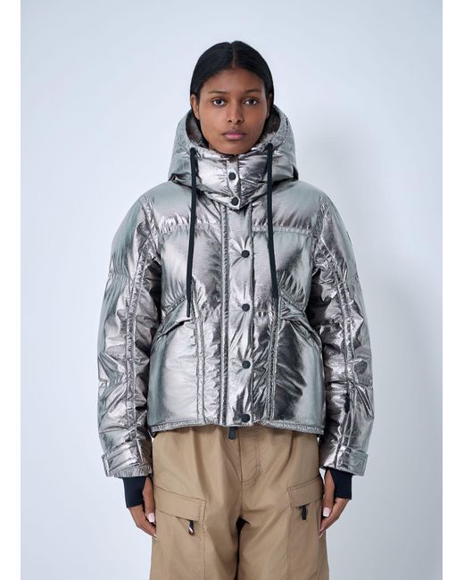 Moncler Gray Celaque Short Down Jacket