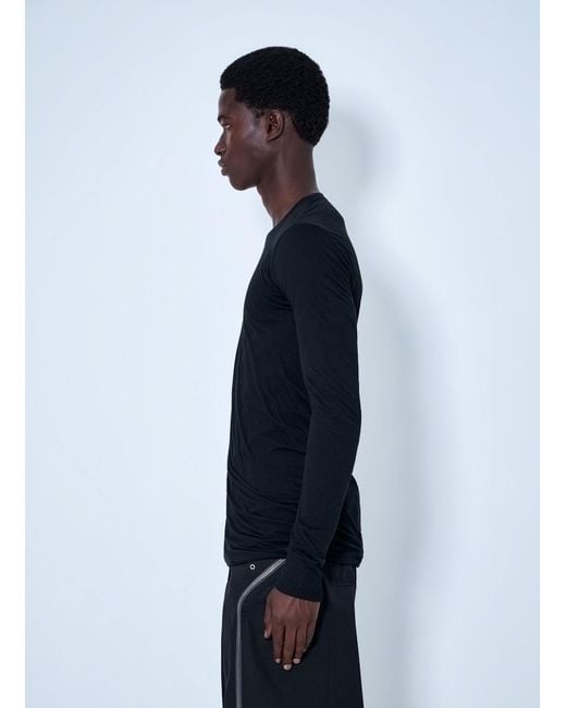 Rick Owens Blue Long Sleeve Crewneck Top for men