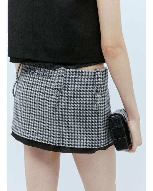 Miu Miu Blue Tweed Mini Skirt