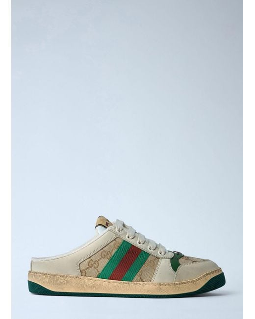 Gucci Green Screener Mule, Size 35 It