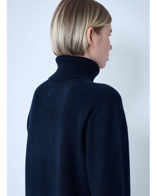 Totême  Blue Cashmere Turtleneck