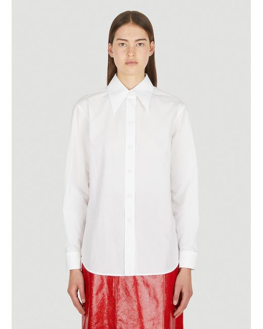 Gucci Cotton Dagger Collar Shirt in White Lyst