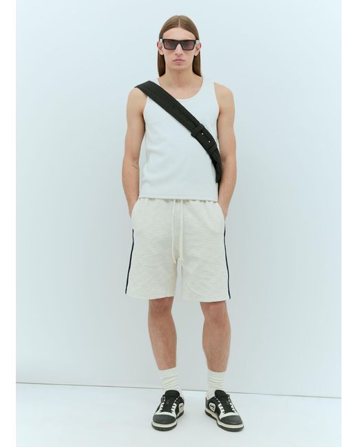 Gucci White Gg Cotton Terry Cloth Shorts for men