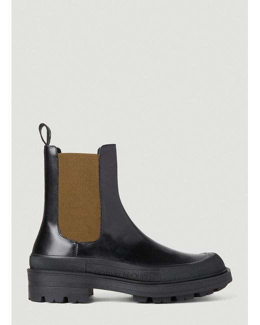 Alexander McQueen Black Stack Chelsea Boots for men