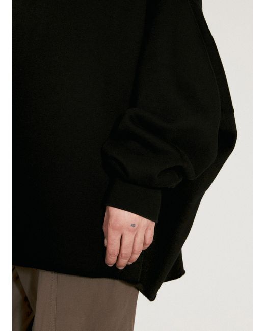 Rick Owens Black Shroud Sweatshirt for men