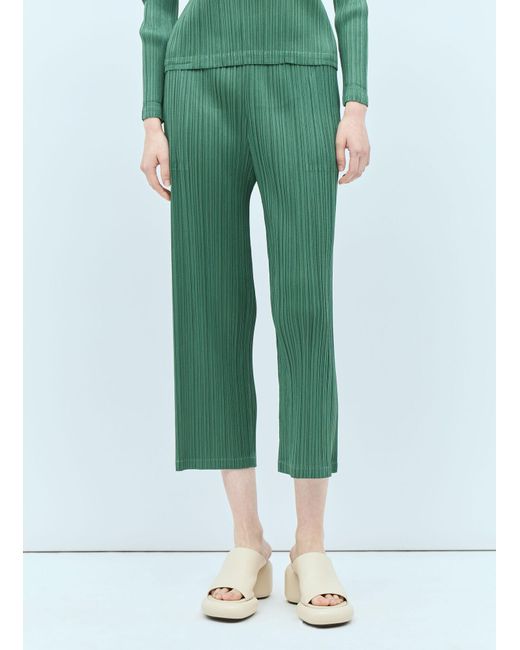 Pleats Please Issey Miyake Green Monthly Colors: December Pants