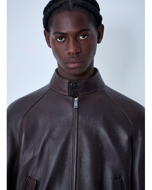 Prada Blue Leather Jacket for men