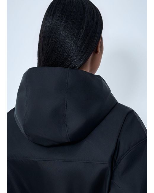 Prada Blue Re-Nylon Hooded Belted Anorak Jacket