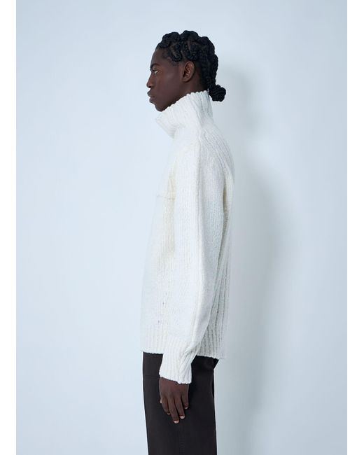 Dries Van Noten White Wool Sweater for men