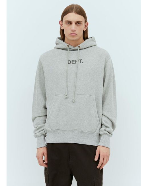 GALLERY DEPT. Gray Dept Logo Hooded Sweatshirt for men