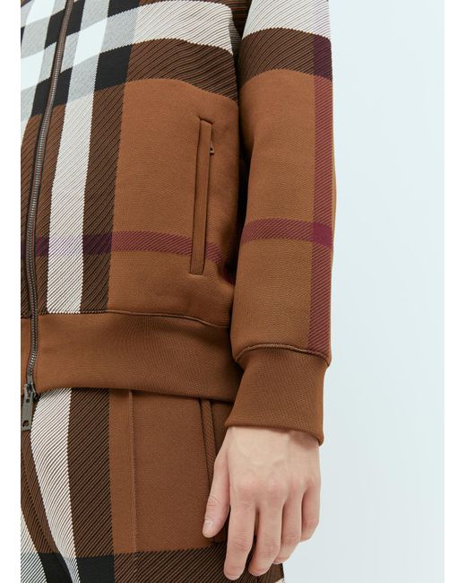 Burberry Brown Check Bomber Jacket for men