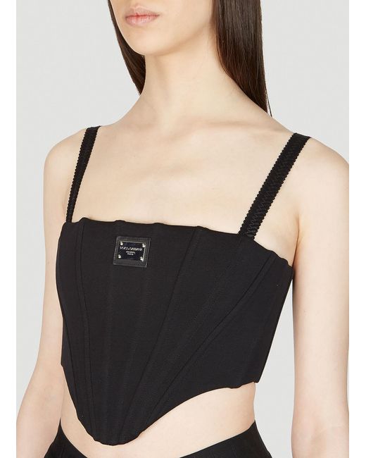 Dolce & Gabbana Black Logo Plaque Corset for men