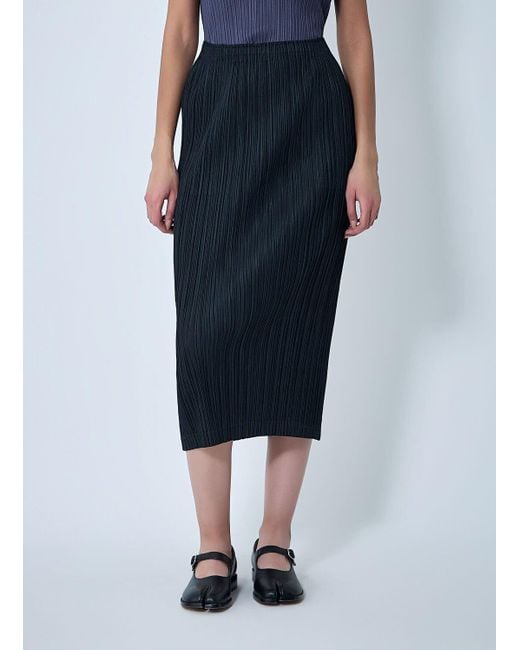 Pleats Please Issey Miyake Blue Pleated Skirt
