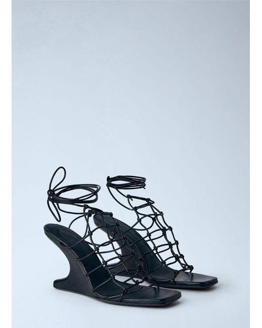 Rick Owens White Web Cantilever 8 Sandals