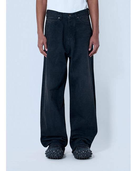 Balenciaga Blue Wide-Leg Denim Trousers for men