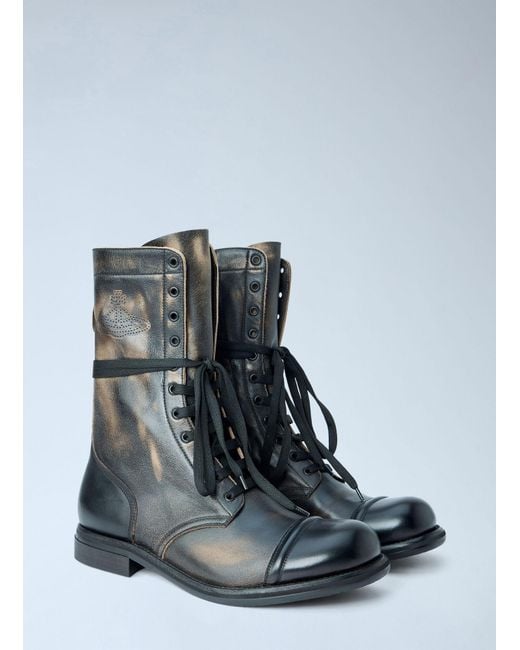 Vivienne Westwood Blue Parachute Boots for men
