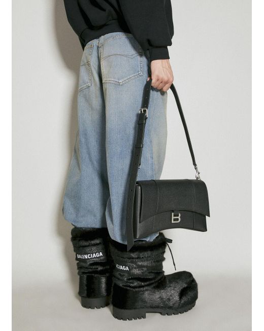Balenciaga Gray Downtown Messenger Bag for men