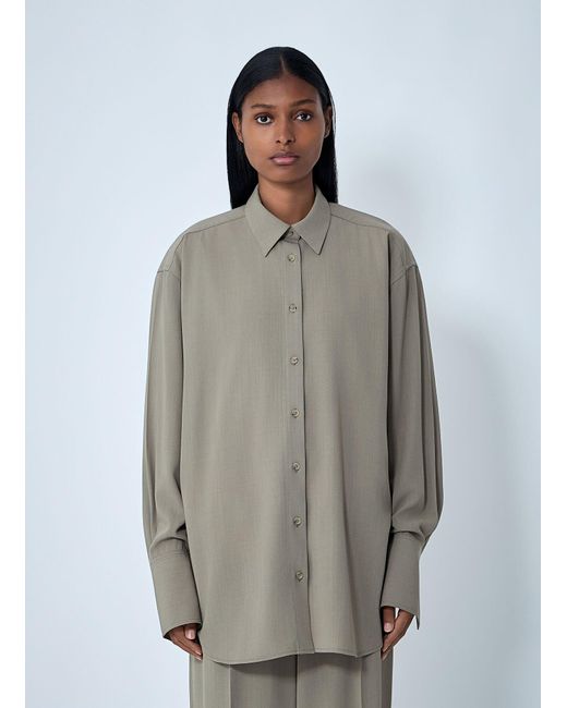 Totême  Gray Classic Tuxedo Shirt