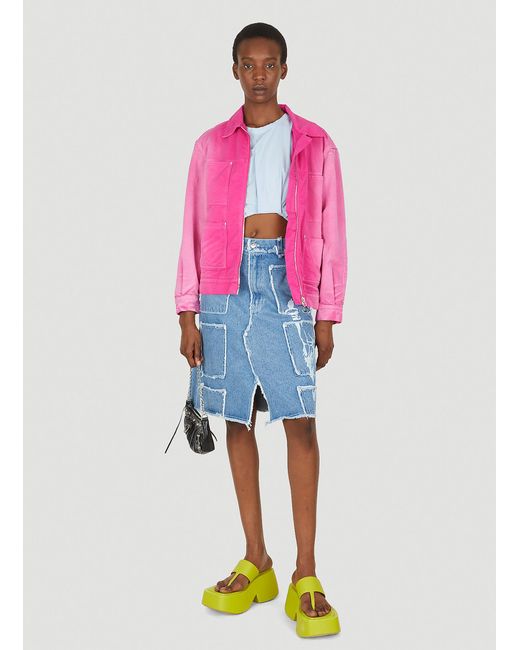 Lourdes Pink Trucker Jacket