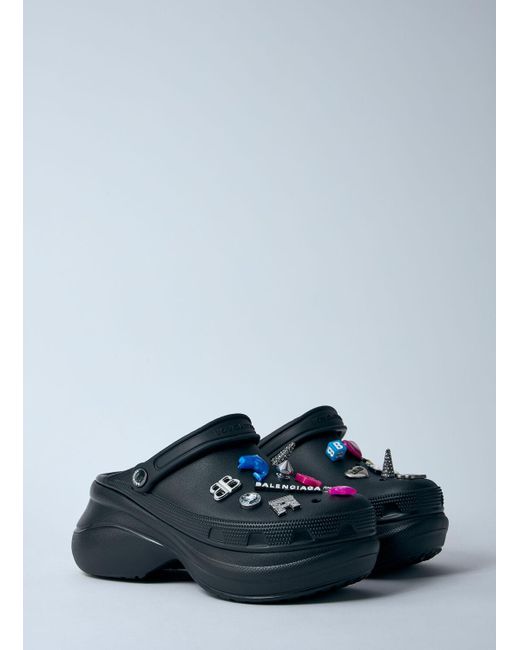 Balenciaga Blue Crocsâ„ Platform Mules
