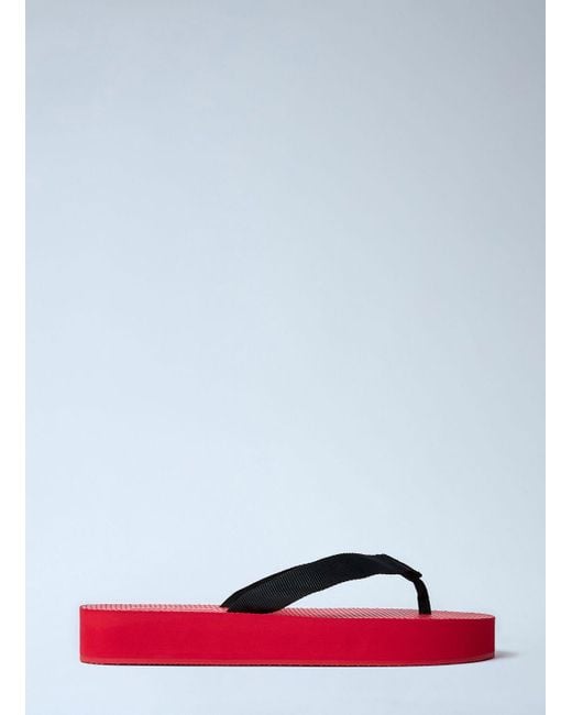 The Row White Dune Platform Flip Flop