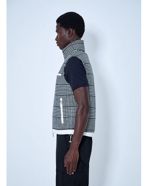 Moncler White Gienah Reversible Wool Blend Down Gilet for men