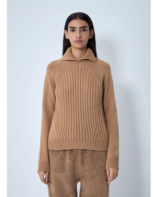 Moncler Brown Cashmere-And-Wool-Blend Sweater
