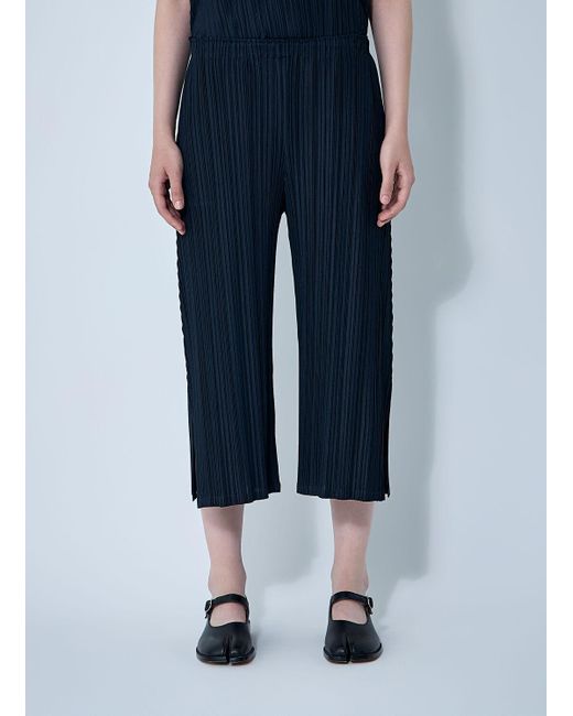 Pleats Please Issey Miyake Blue Mellow Pleated Pants