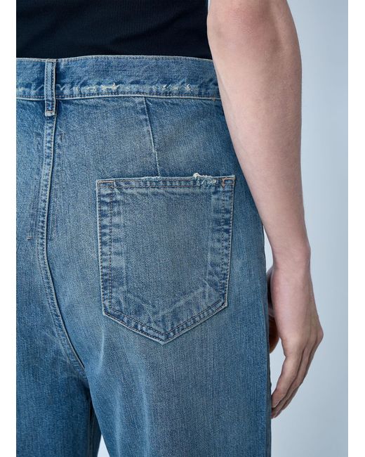 Rick Owens Blue Drkshdw Denim Bolan Bootcut Pants for men