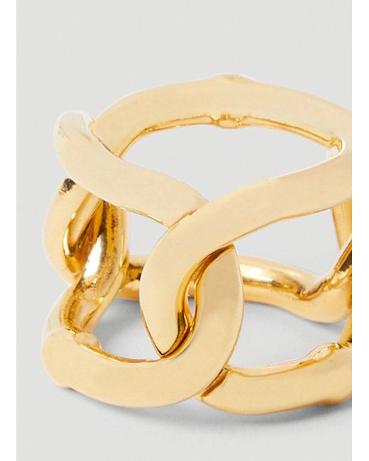 Bottega Veneta Metallic Chain Link Ring