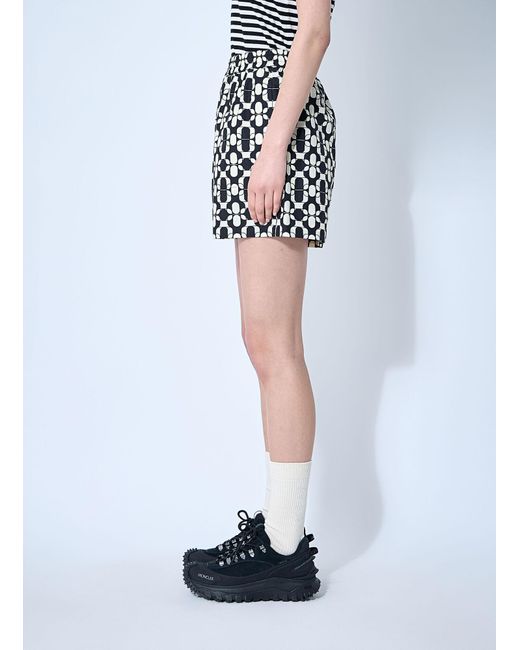 Moncler White Printed Shorts