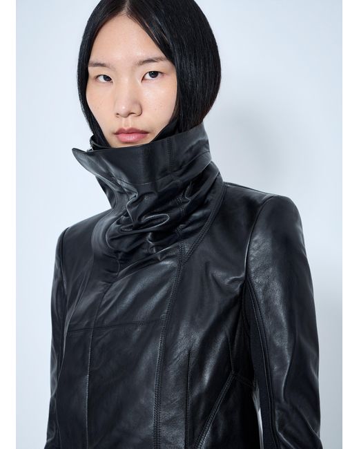 Rick Owens Blue Naska Biker Jacket