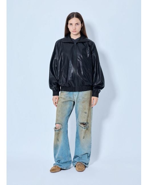 Acne Blue Leather Jacket