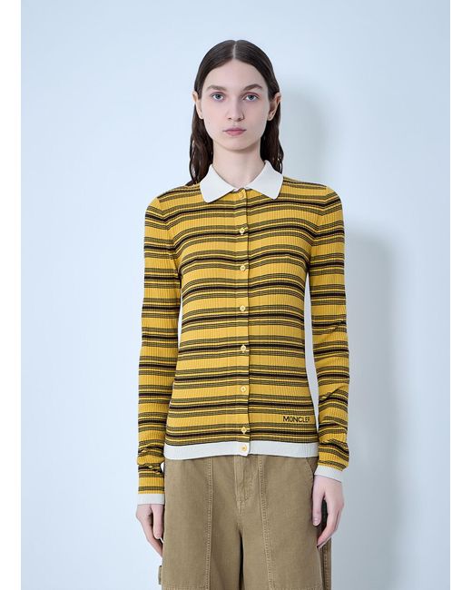 Moncler Multicolor Striped Button-Down Cardigan