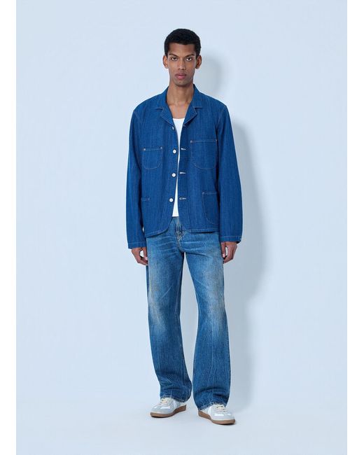 Levi's Blue Denim Button-Down Jacket for men