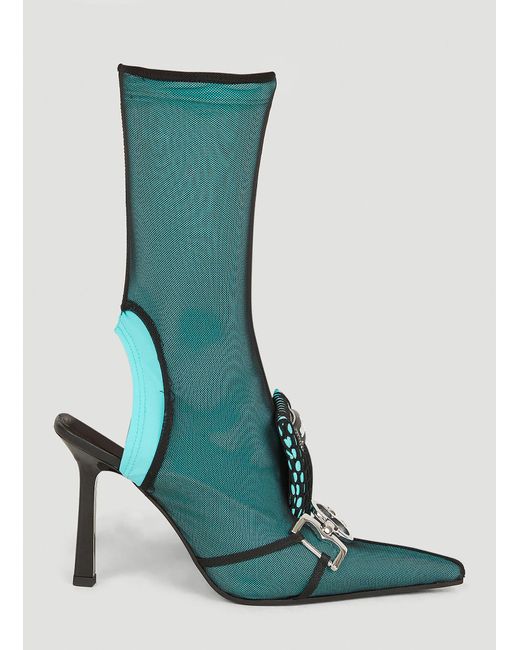 Ancuta Sarca Lima Sock High Heel Boots in Blue (Green) | Lyst