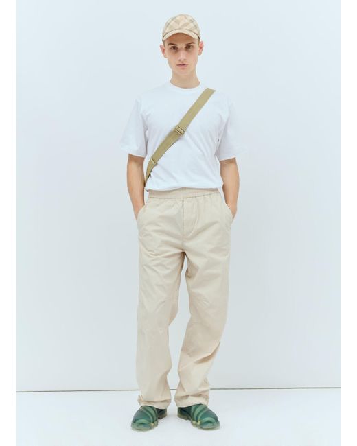 Burberry Natural Elasticated Waistband Pants for men