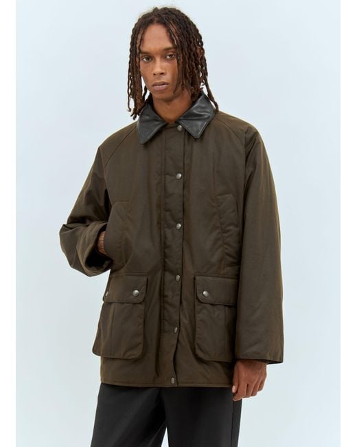 Miu Miu Brown Waxed Canvas Blouson Jacket for men