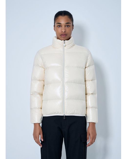 Moncler White Abbadia Down Jacket