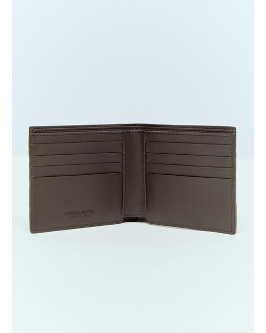 Bottega Veneta Brown Intrecciato Bi-fold Wallet for men